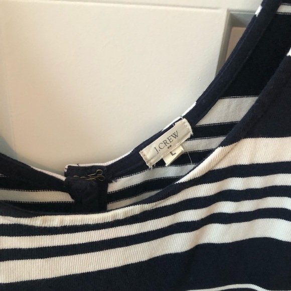 Large J. Crew navy and white striped dress - Picture 3 of 9